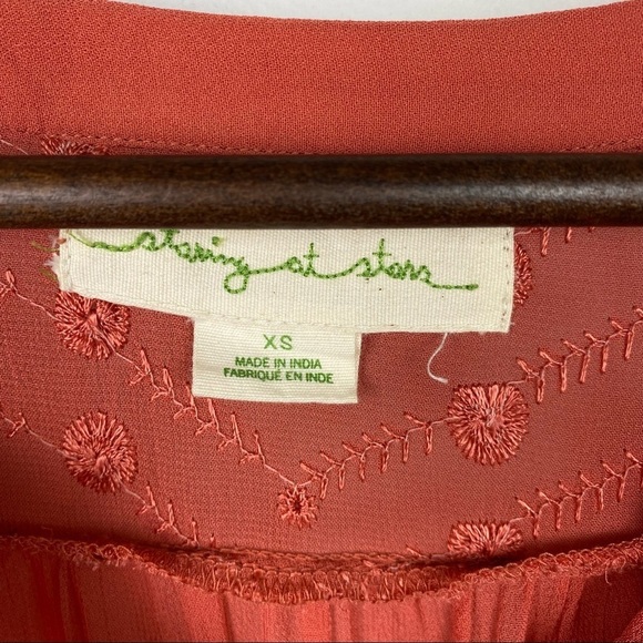 Staring At Stars (Anthropologie) Sheer Button Top - Picture 3 of 6